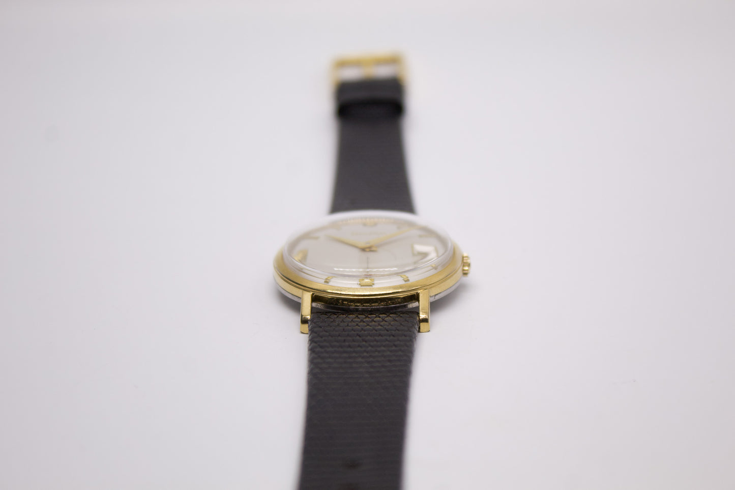 [Serviced] 1958 Bulova Mechanical 'Baby Calatrava' Cream White Dial Men's Wrist-Watch