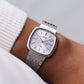 1979 Seiko Quartz Silver Sunburst Dial Integrated Bracelet Men's Wrist-Watch