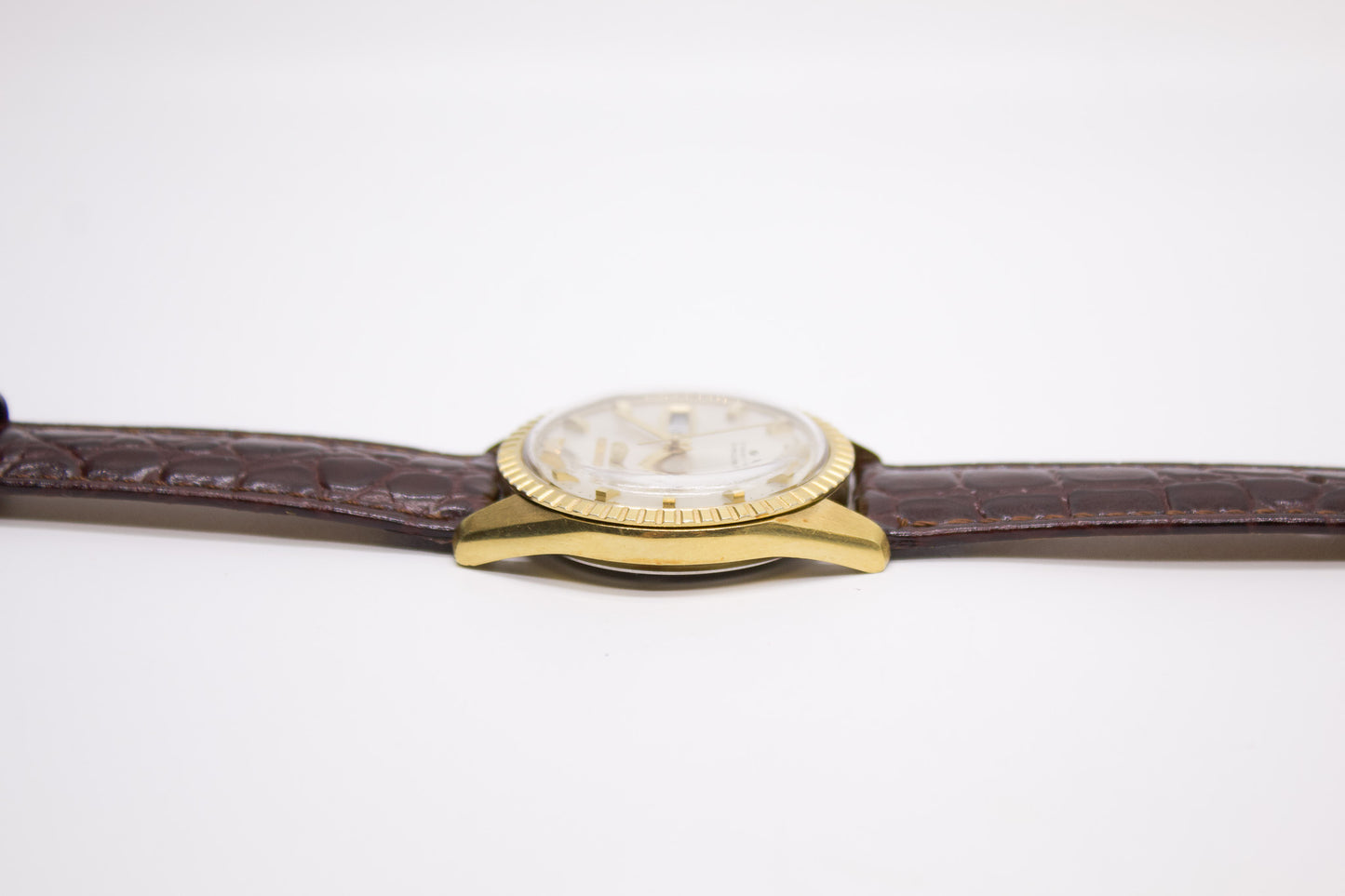 1969 Seiko 5 Automatic Silver Sunburst Dial Fluted Men's Wrist-Watch