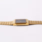 1989 Citizen Quartz I Black Dial Golden Tank Men's Wrist-Watch