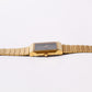 1989 Citizen Quartz I Black Dial Golden Tank Men's Wrist-Watch