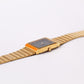 1989 Citizen Quartz I Black Dial Golden Tank Men's Wrist-Watch