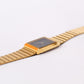1989 Citizen Quartz I Black Dial Golden Tank Men's Wrist-Watch
