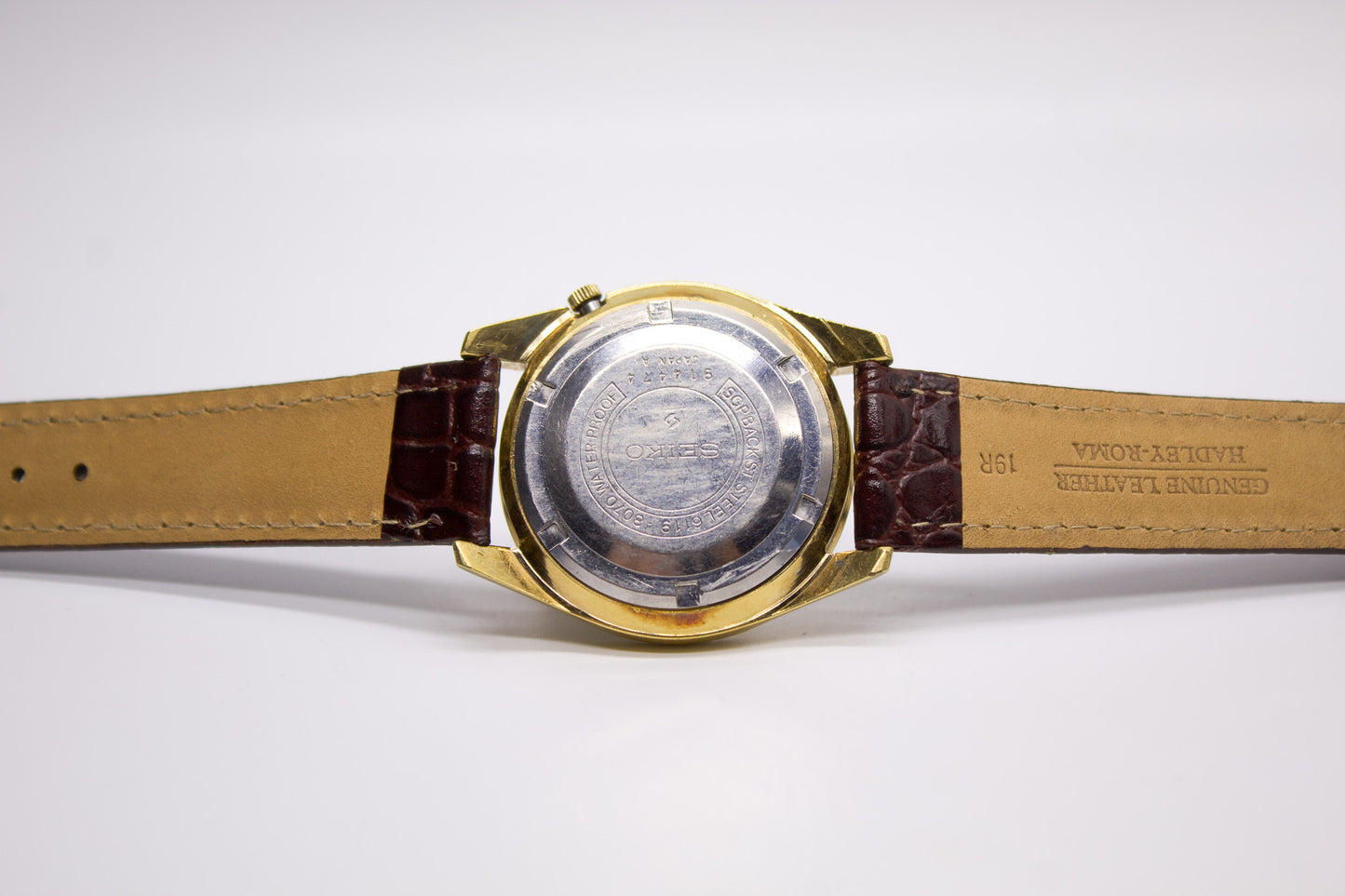 1969 Seiko 5 Automatic Silver Sunburst Dial Fluted Men's Wrist-Watch