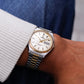 1990s Lorus Quartz Champagne Sunburst Dial Two Tone Case Men's Wrist-Watch