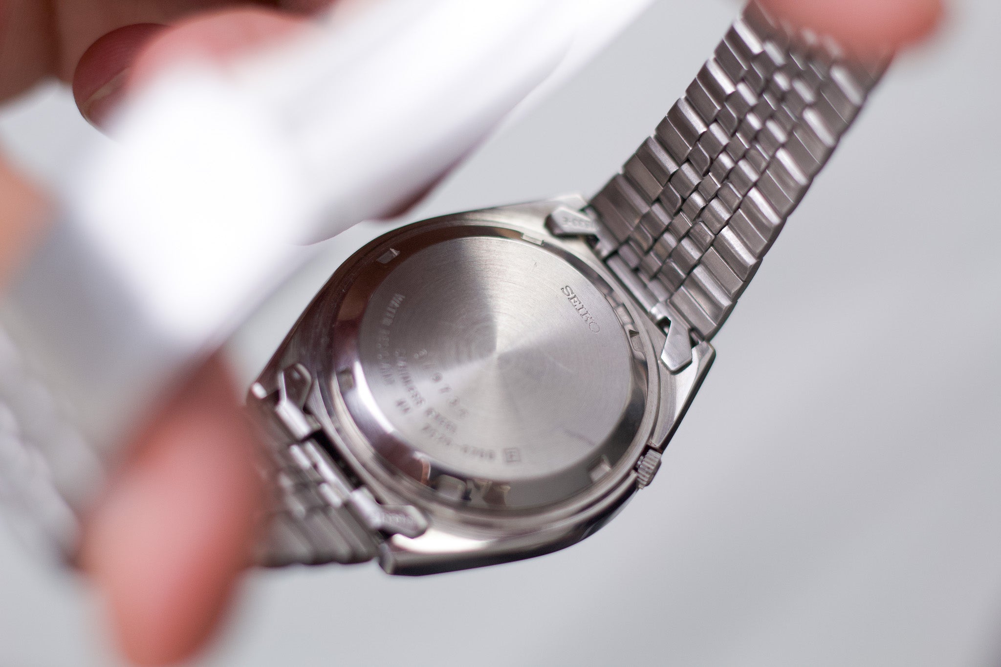 Reserved] 1995 Seiko 5 Blue Linear Dial Men's Wrist-Watch