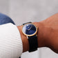 1980 Pulsar Quartz Marine Blue Sunburst Dial Men's Wrist-Watch