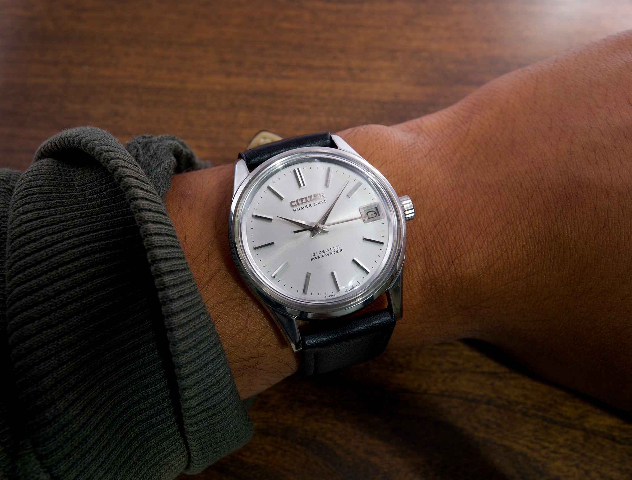 CITIZEN homer date【5140302】 Citizen Homer H5140302 Vintage 17jewels Slv St.Steel Manual