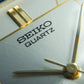 1984 Seiko Quartz Tank Two Tone Silver Dial Men's Wrist-Watch