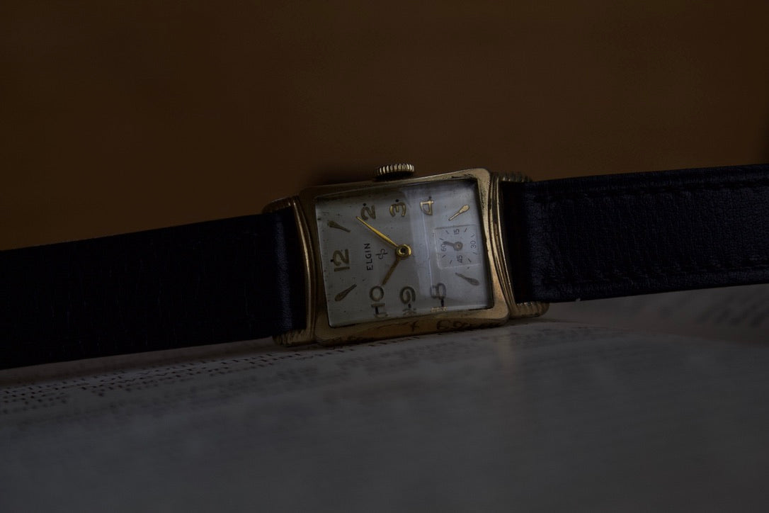 Vintage 1950s Elgin Tank Style Men's watch