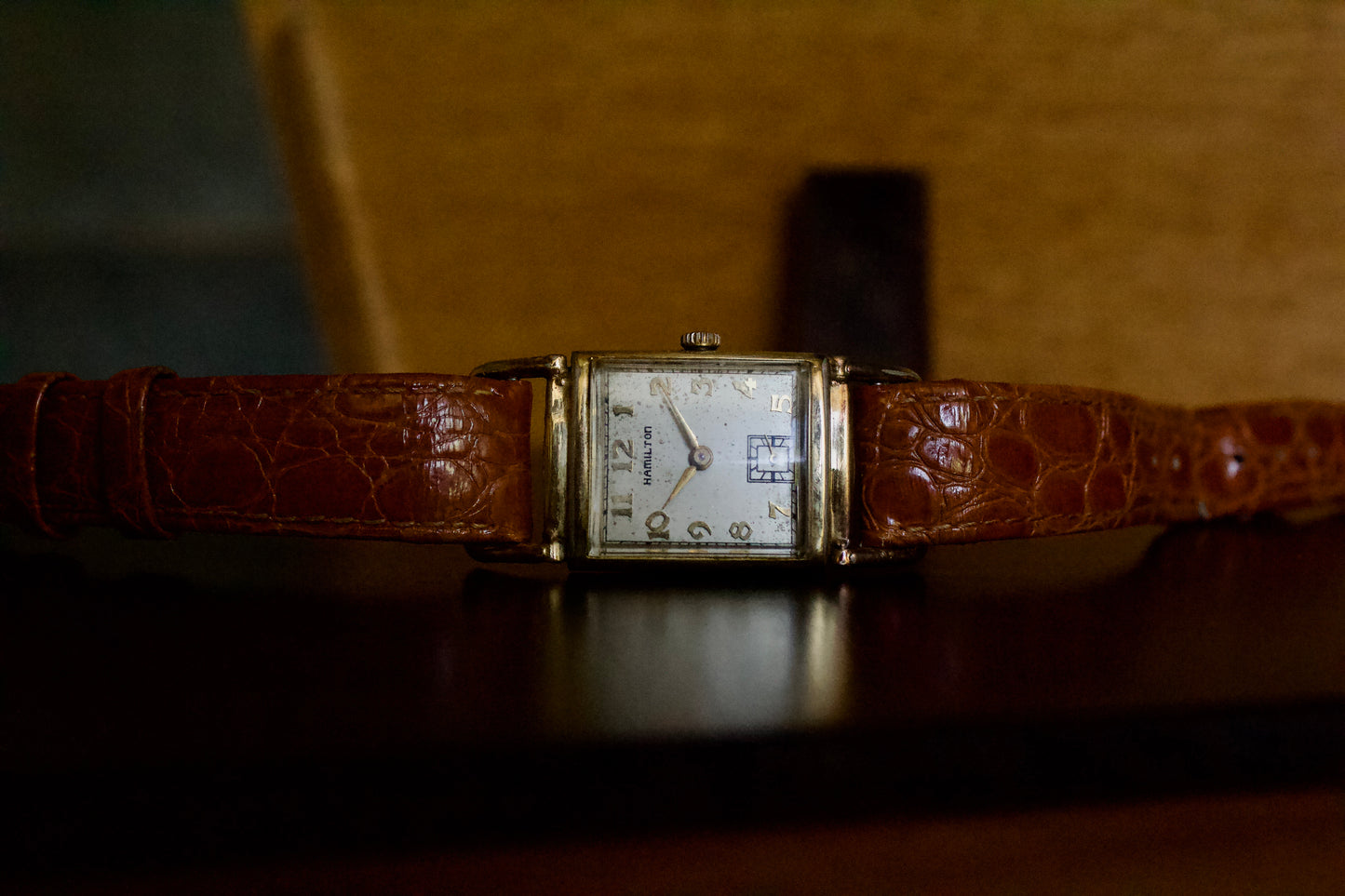 Vintage 1943 14K Gold Filled Hamilton Tank Style