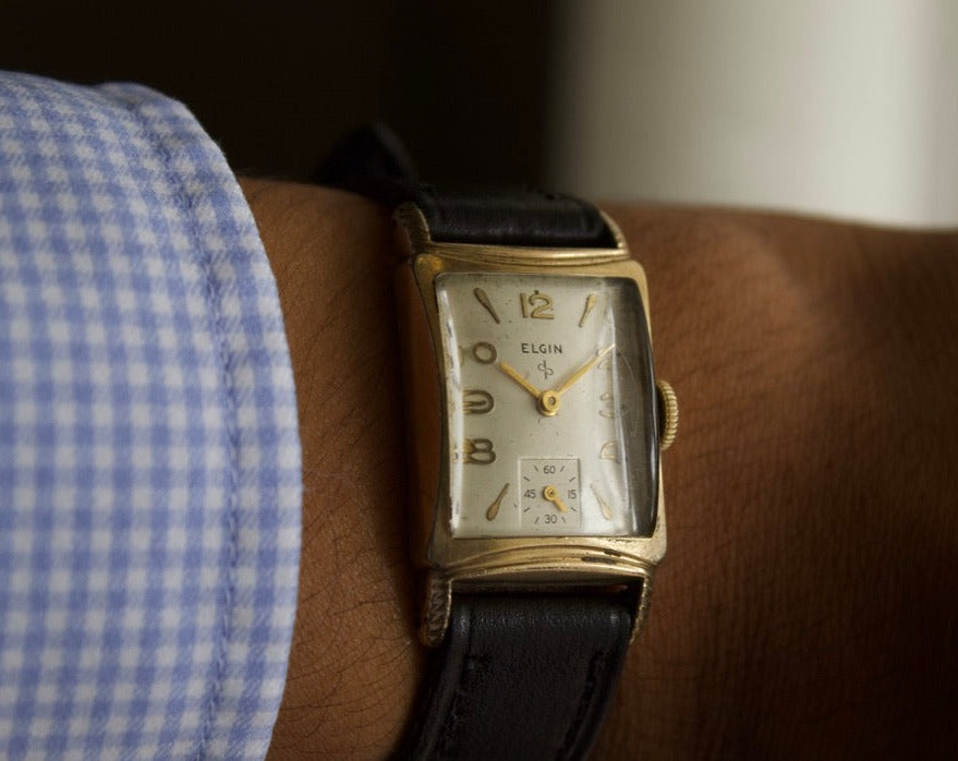 Vintage 1950s Elgin Tank Style Men's watch