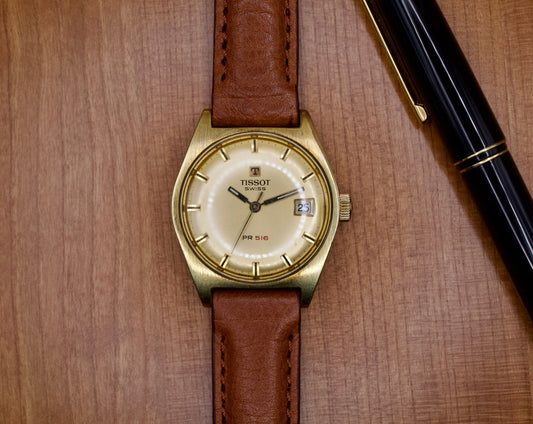 Vintage 1970s Tissot PR516 Mechanical Men's Wrist-Watch