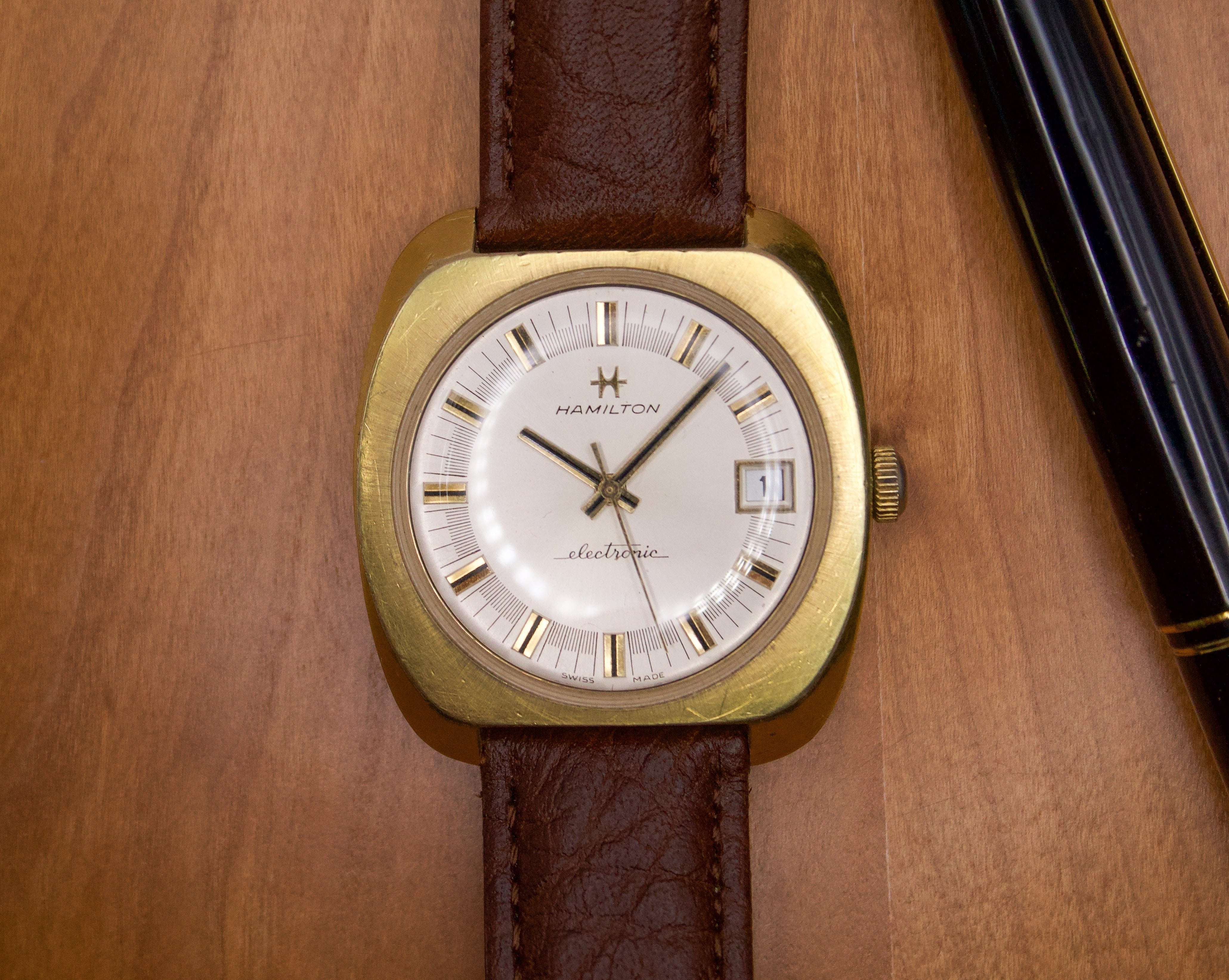 1960s Hamilton Electronic Gold Electroplated Men's Wrist-Watch