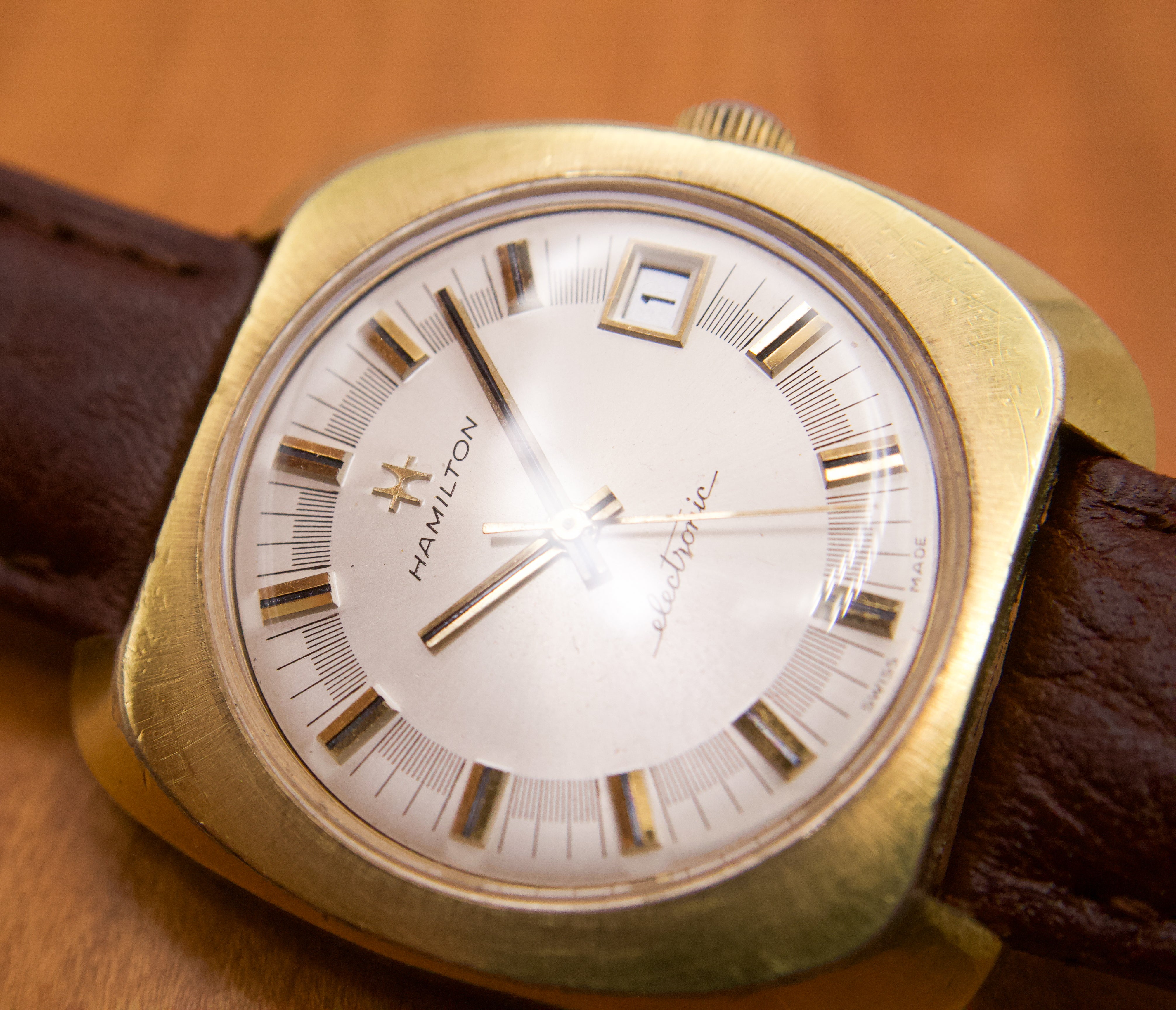 1960s Hamilton Electronic Gold Electroplated Men's Wrist-Watch