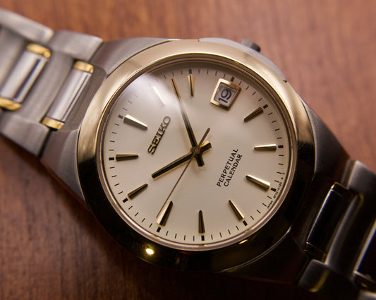 1999 Seiko Perpetual Calendar Two Toned Quartz Men's Wrist-Watch