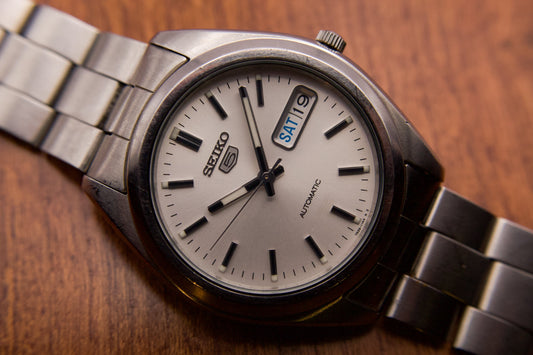 1999 Seiko 5 7S26-0600 White Dial