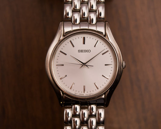 1996 Seiko Silver Sunburst Quartz Men's Wrist-Watch