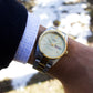 1990s Orient Fluted Two Tone Men's Wrist-Watch