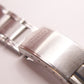 1990s Seiko Chronograph Silver Sunburst Men's Wrist-Watch