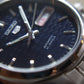 2000s Seiko 5 Navy Blue Ghost Logo Men's Wrist-Watch